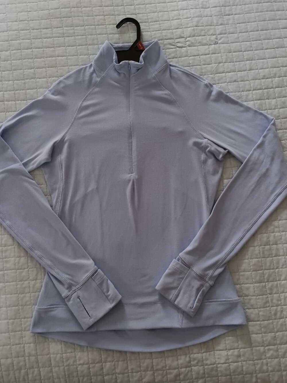 Lululemon long sleeve mock neck half zip running top yoga gym size 6 purple